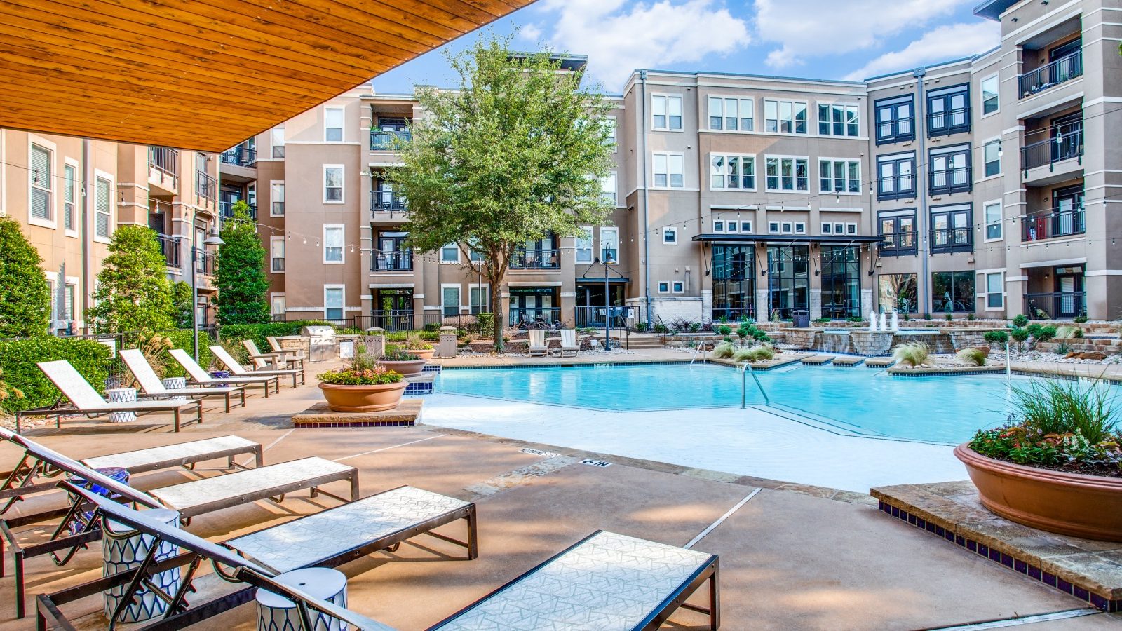the pool at The  Franklin at Samuels Ave
