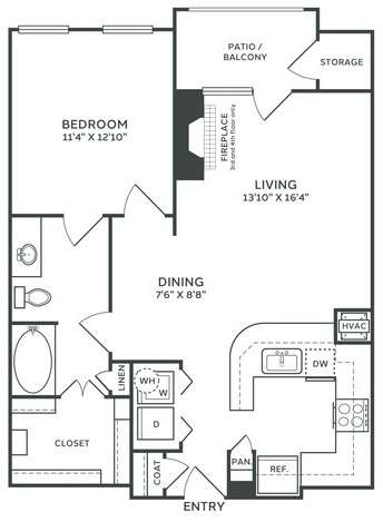 a1 floor plan at The  Franklin at Samuels Ave